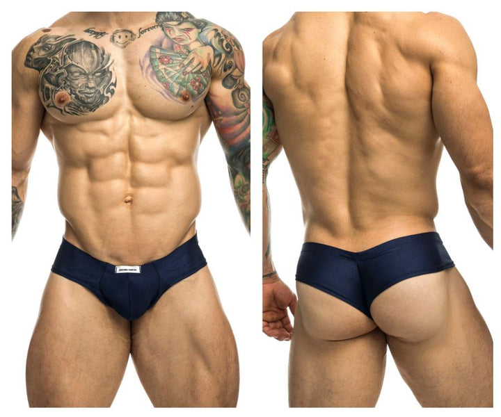 CandyMan JUSTIN+SIMON XSJ22 Cheek Men's Bikini Brief in Navy – men's briefs