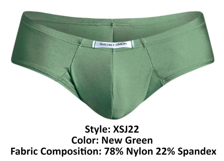CandyMan JUSTIN+SIMON XSJ22 Cheek Men's Bikini Brief in New Green – men's briefs