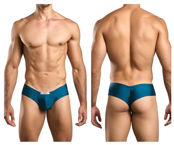 CandyMan JUSTIN+SIMON XSJ22 Cheek Men's Bikini Brief in Opal Green – men's briefs