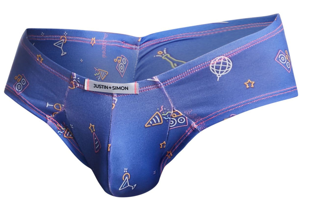 CandyMan JUSTIN+SIMON XSJ22 Cheek Men's Bikini Brief in Party – men's briefs