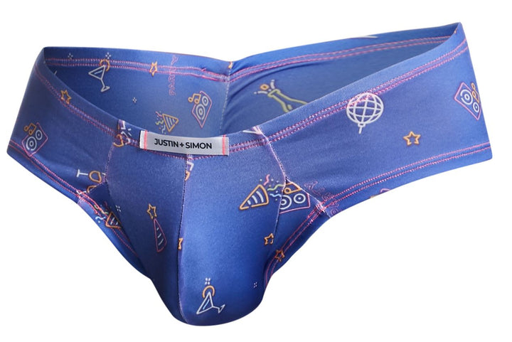 CandyMan JUSTIN+SIMON XSJ22 Cheek Men's Bikini Brief in Party – men's briefs