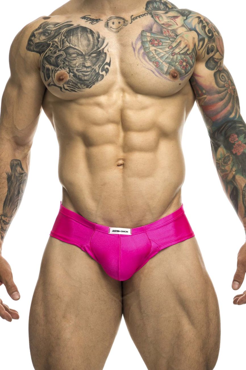 CandyMan JUSTIN+SIMON XSJ22 Cheek Men's Bikini Brief in Pink – men's briefs