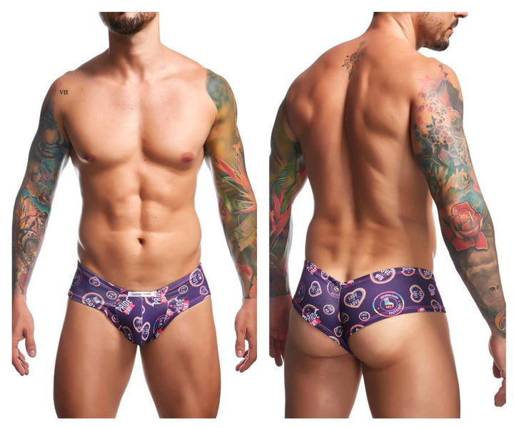 CandyMan JUSTIN+SIMON XSJ22 Cheek Men's Bikini Brief in Pride – men's briefs