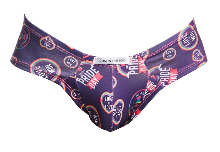 CandyMan JUSTIN+SIMON XSJ22 Cheek Men's Bikini Brief in Pride – men's briefs