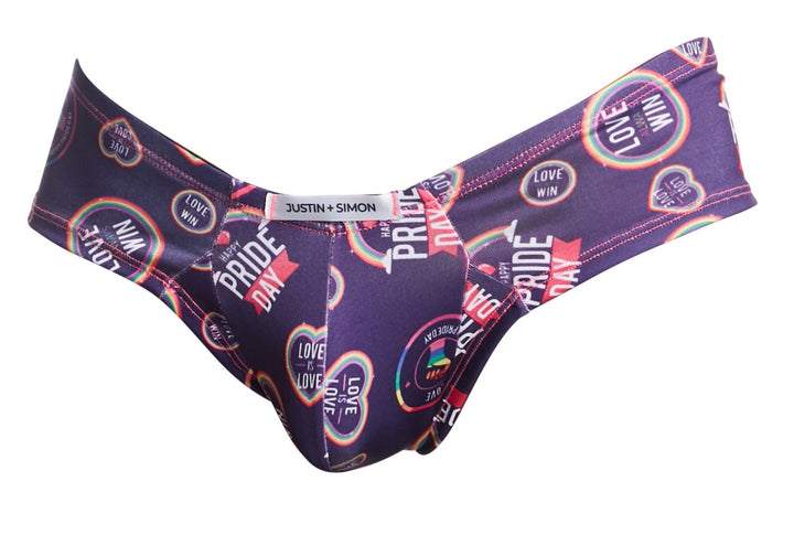 CandyMan JUSTIN+SIMON XSJ22 Cheek Men's Bikini Brief in Pride – men's briefs