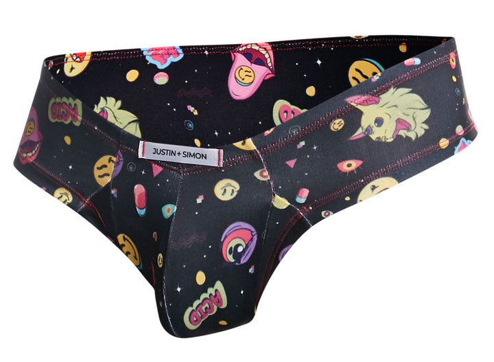 CandyMan JUSTIN+SIMON XSJ22 Cheek Men's Bikini Brief in Psycodelic – men's briefs