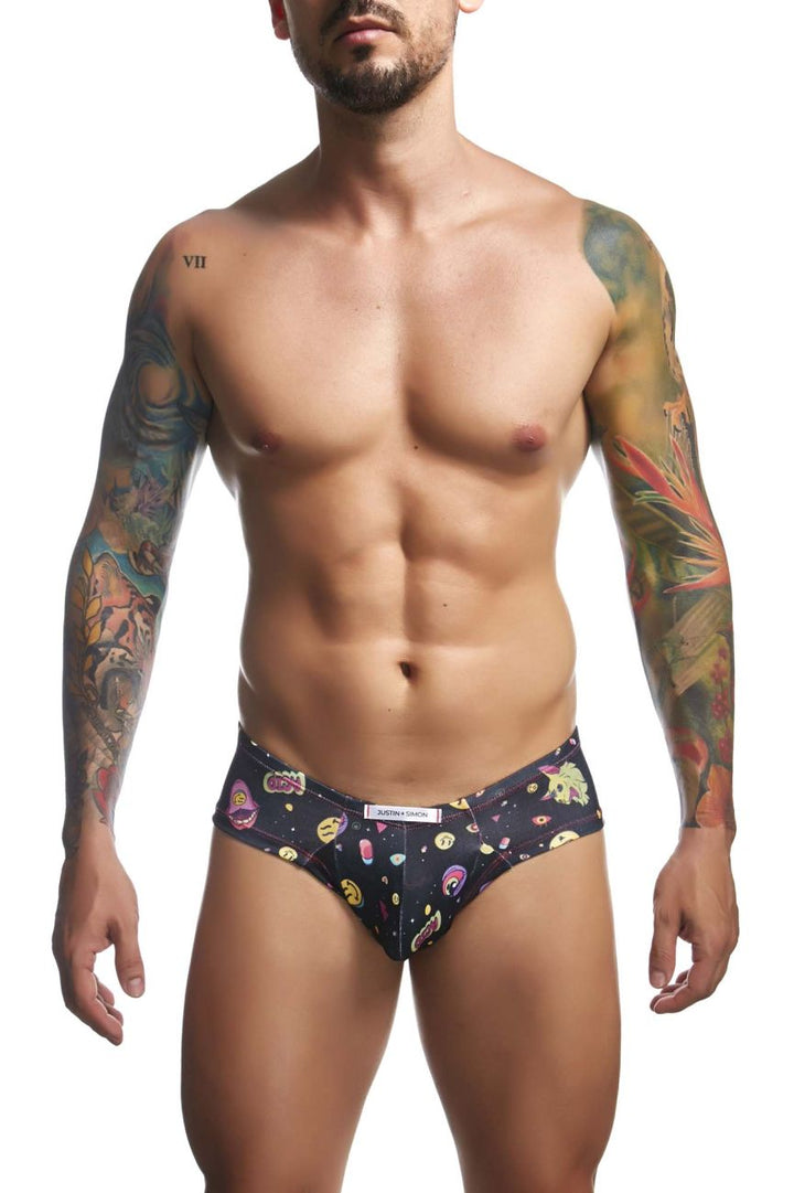 CandyMan JUSTIN+SIMON XSJ22 Cheek Men's Bikini Brief in Psycodelic – men's briefs
