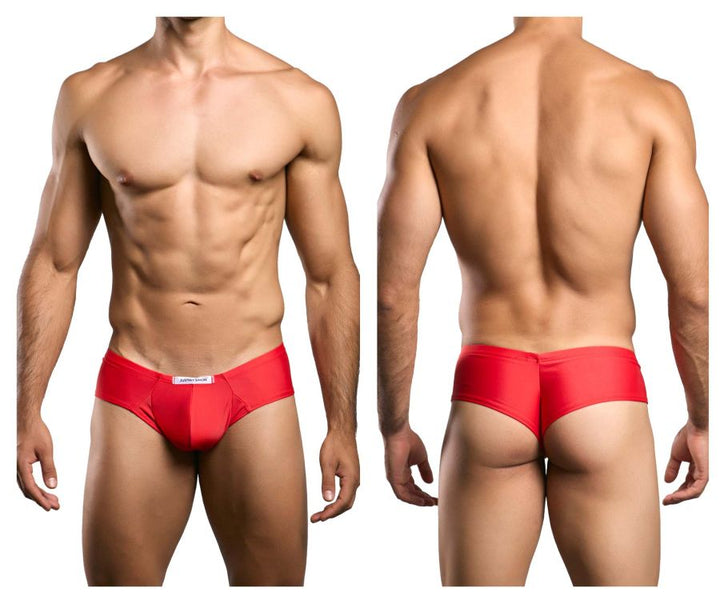 CandyMan JUSTIN+SIMON XSJ22 Cheek Men's Bikini Brief in Red – men's briefs