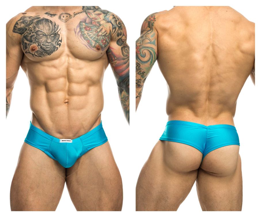 CandyMan JUSTIN+SIMON XSJ22 Cheek Men's Bikini Brief in Turquoise – men's briefs