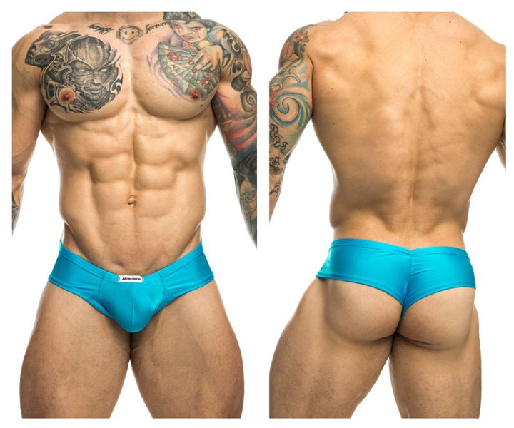 CandyMan JUSTIN+SIMON XSJ22 Cheek Men's Bikini Brief in Turquoise – men's briefs