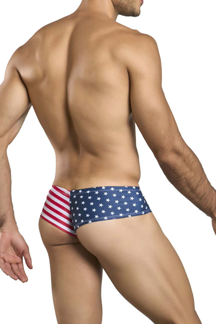CandyMan JUSTIN+SIMON XSJ22 Cheek Men's Bikini Brief in Usa Flag – men's briefs