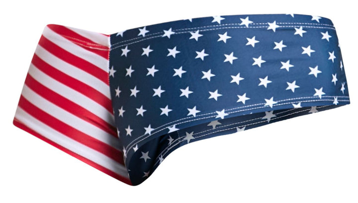 CandyMan JUSTIN+SIMON XSJ22 Cheek Men's Bikini Brief in Usa Flag – men's briefs