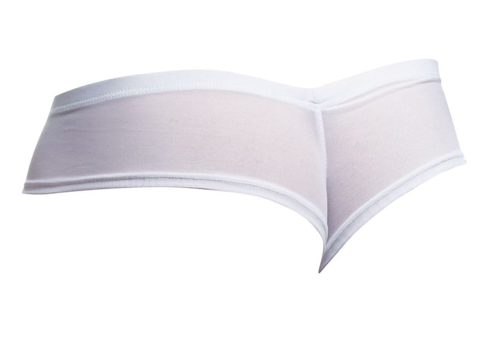 CandyMan JUSTIN+SIMON XSJ22 Cheek Men's Bikini Brief in White Mesh – men's briefs