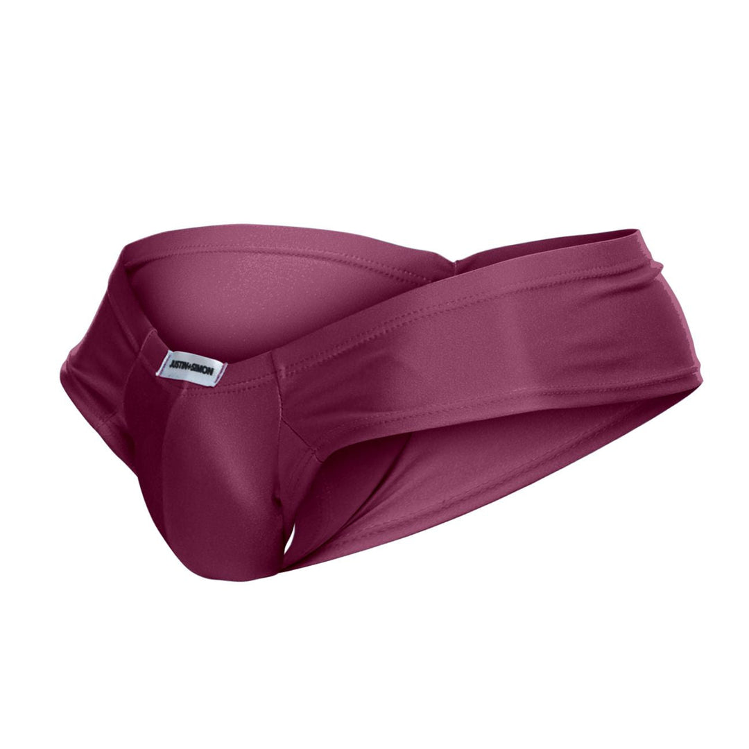JUSTIN+SIMON Men's Underwear XSJ22 Cheek Briefs Color Wine