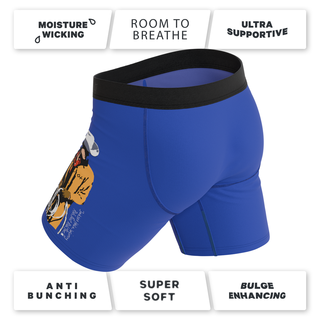 Shinesty "The Jackson" Blue Cowboy Long Leg Ball Hammock® Pouch Underwear