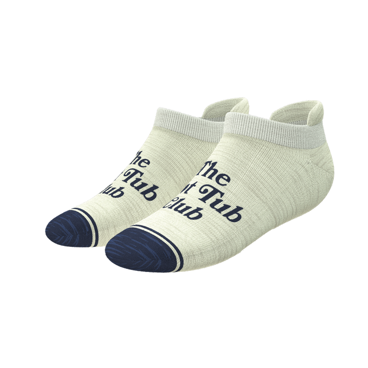 The Jet Set | Hot Tub Club Oatmeal Heel Hammock™ Ankle Socks