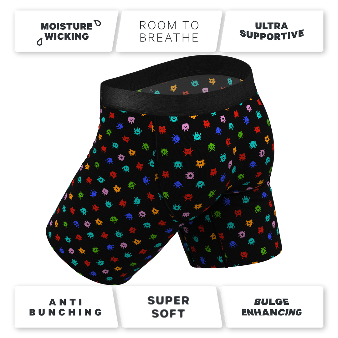 Shinesty "The Joystick" Video Game Long Leg Ball Hammock® Pouch Underwear With Fly