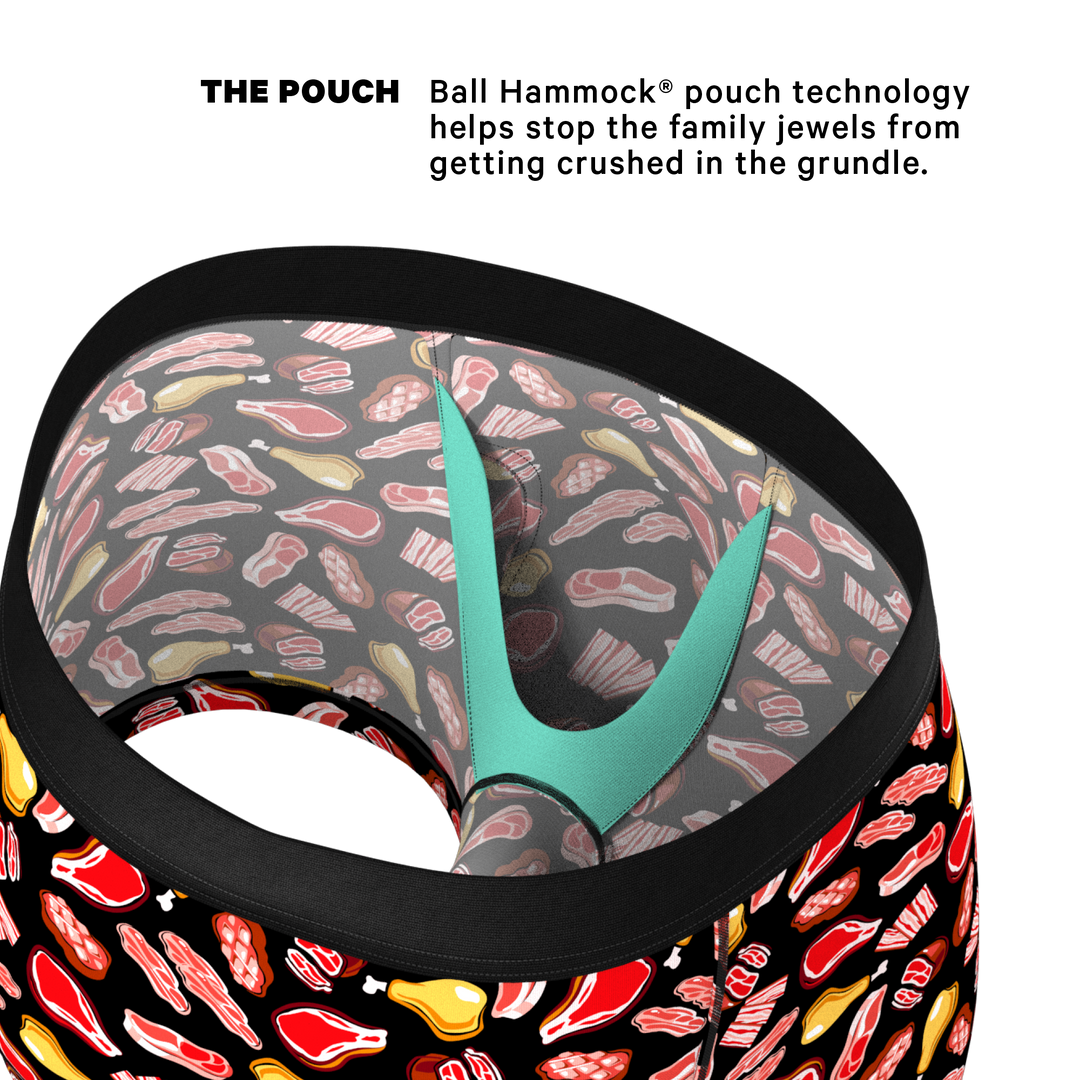 The Juicy Loins Meat Print Ball Hammock® Pouch Trunk Underwear