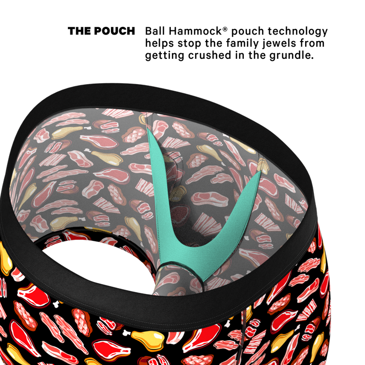 The Juicy Loins Meat Print Ball Hammock® Pouch Trunk Underwear