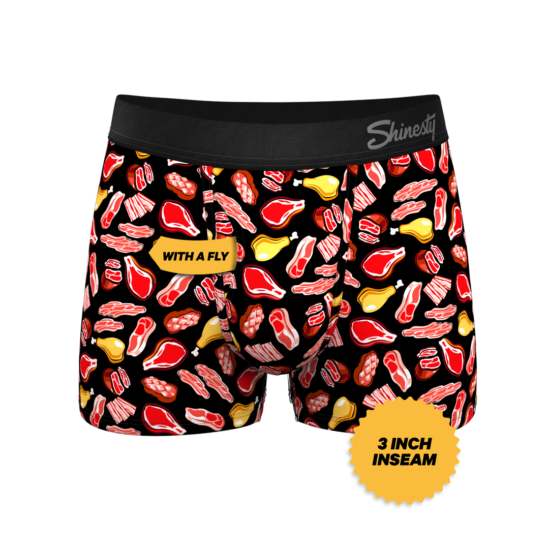 The Juicy Loins Meat Print Ball Hammock® Pouch Trunk Underwear