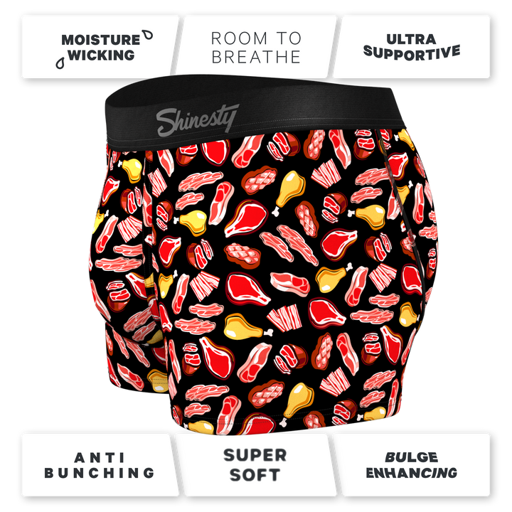 The Juicy Loins Meat Print Ball Hammock® Pouch Trunk Underwear