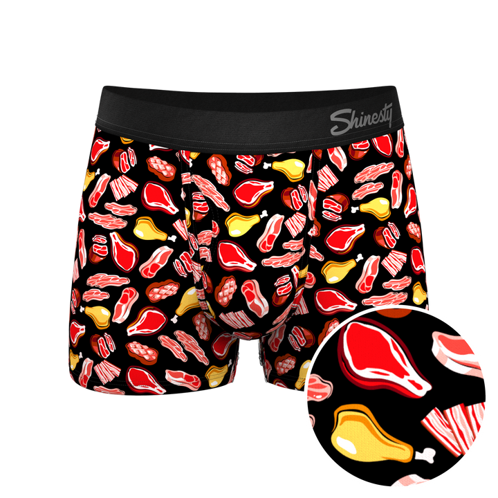 The Juicy Loins Meat Print Ball Hammock® Pouch Trunk Underwear