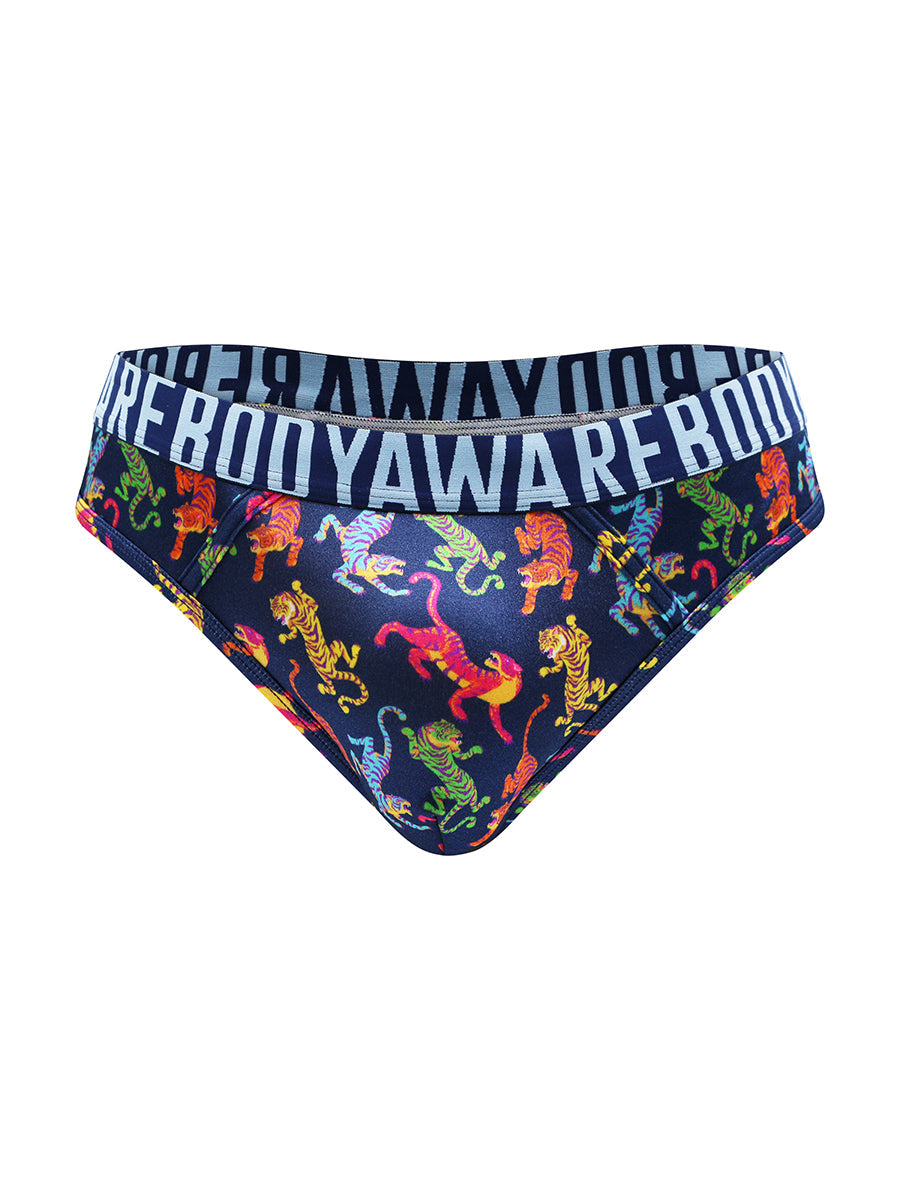 Body Aware Luxe Satin Sport Thong in tiger print – men's satin sport thong
