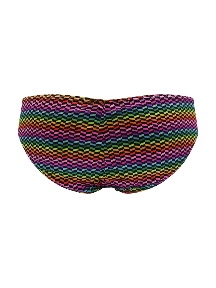 Body Aware Prism Satin Greek God Brief in rainbow – men's shiny satin underwear brief