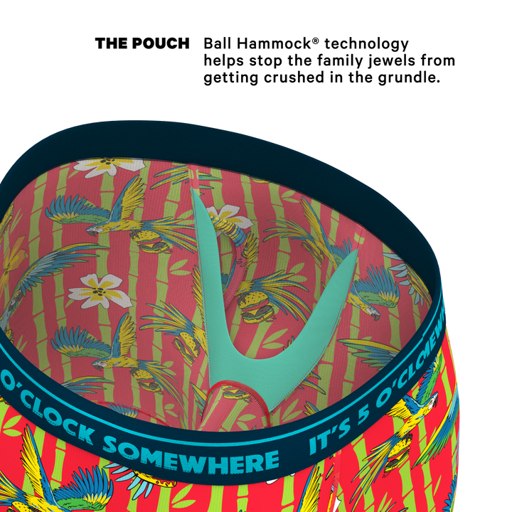Shinesty x Margaritaville® "The Key West" Long Leg Boxer Briefs with Ball Hammock® Pouch & Fly