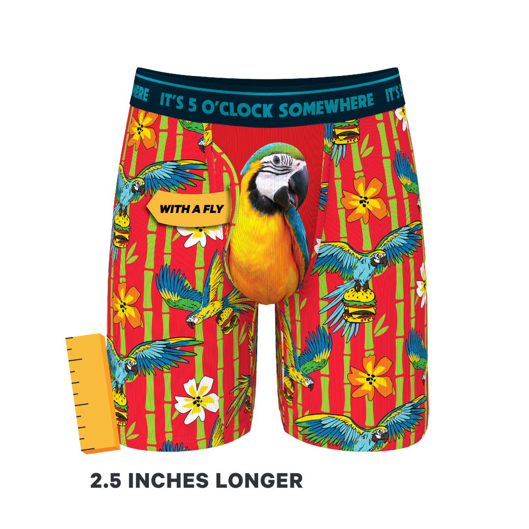 Shinesty x Margaritaville® "The Key West" Long Leg Boxer Briefs with Ball Hammock® Pouch & Fly