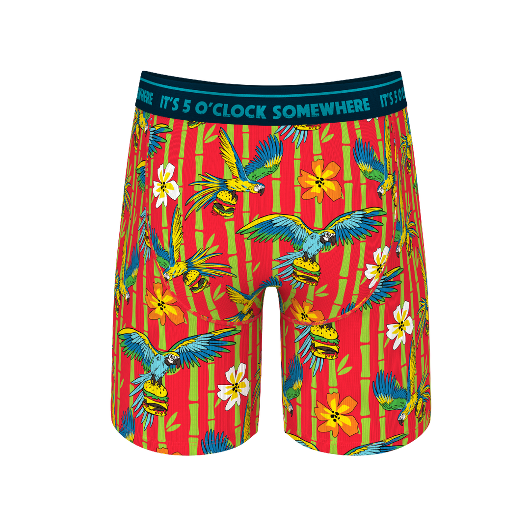 Shinesty x Margaritaville® "The Key West" Long Leg Boxer Briefs with Ball Hammock® Pouch & Fly