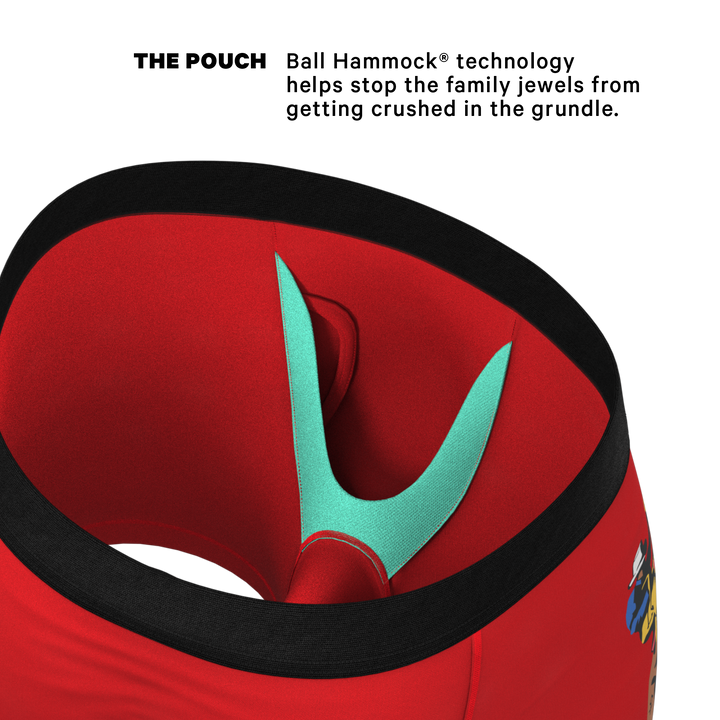 Shinesty x Diamond Cross Ranch "The King Of Wyoming" Red Horse Ball Hammock® Boxer Briefs with Fly