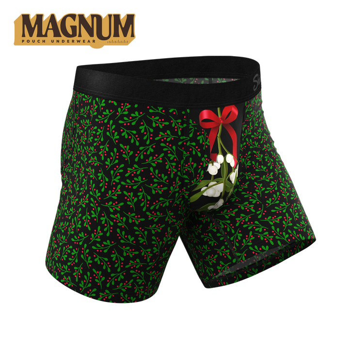 Shinesty "Kiss Me There" Mistletoe Ball Hammock® Magnum Big Pouch Boxer Briefs