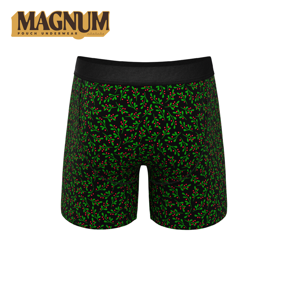 Shinesty "Kiss Me There" Mistletoe Ball Hammock® Magnum Big Pouch Boxer Briefs