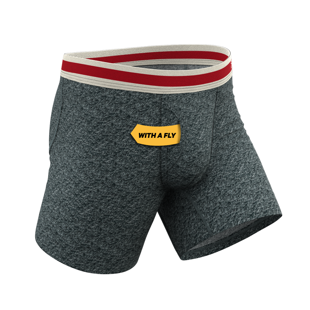 Shinesty The Koala Camo heather grey Ball Hammock pouch underwear with fly – men's camo boxer briefs