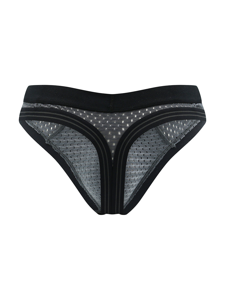 Body Aware Varsity 85 Sport Thong in grey – men's athletic mesh underwear thong