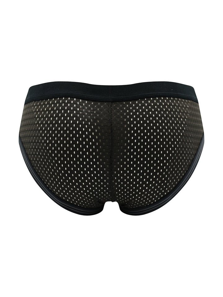 Body Aware Varsity 85 Sport Brief in black – men's athletic mesh underwear brief