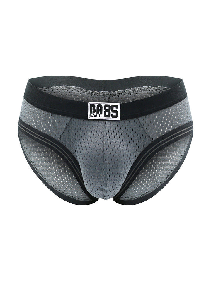 Body Aware Varsity 85 Sport Brief in grey – men's athletic mesh underwear brief