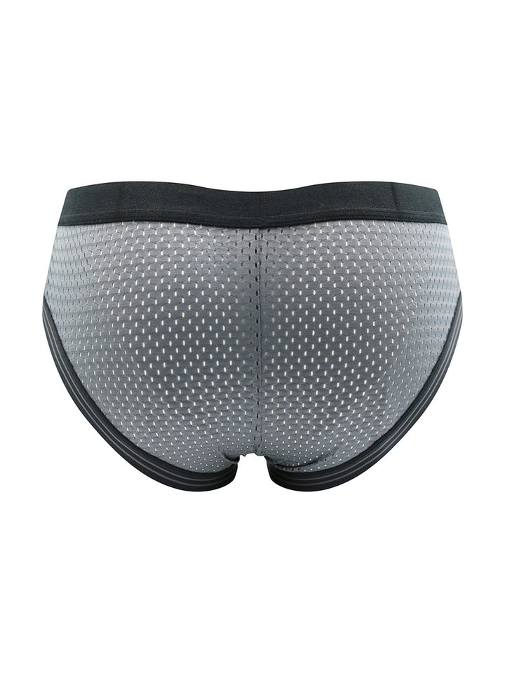 Body Aware Varsity 85 Sport Brief in grey – men's athletic mesh underwear brief
