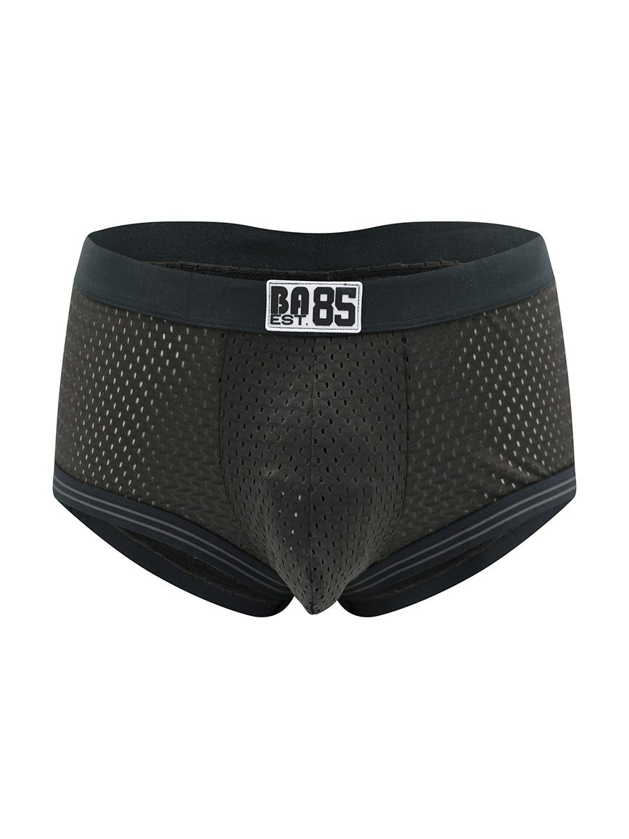 Body Aware Varsity 85 Sport Trunk in black – men's athletic mesh trunk underwear