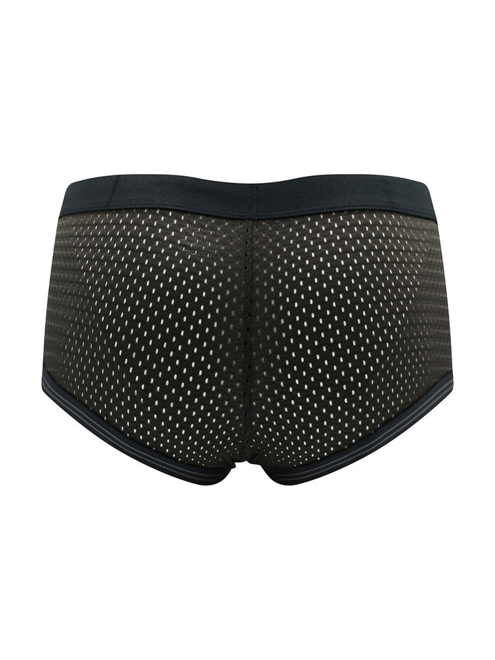 Body Aware Varsity 85 Sport Trunk in black – men's athletic mesh trunk underwear