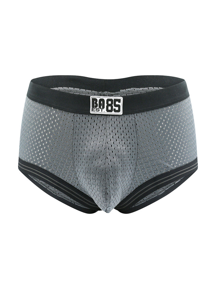 Body Aware Varsity 85 Sport Trunk in grey – men's athletic mesh trunk underwear