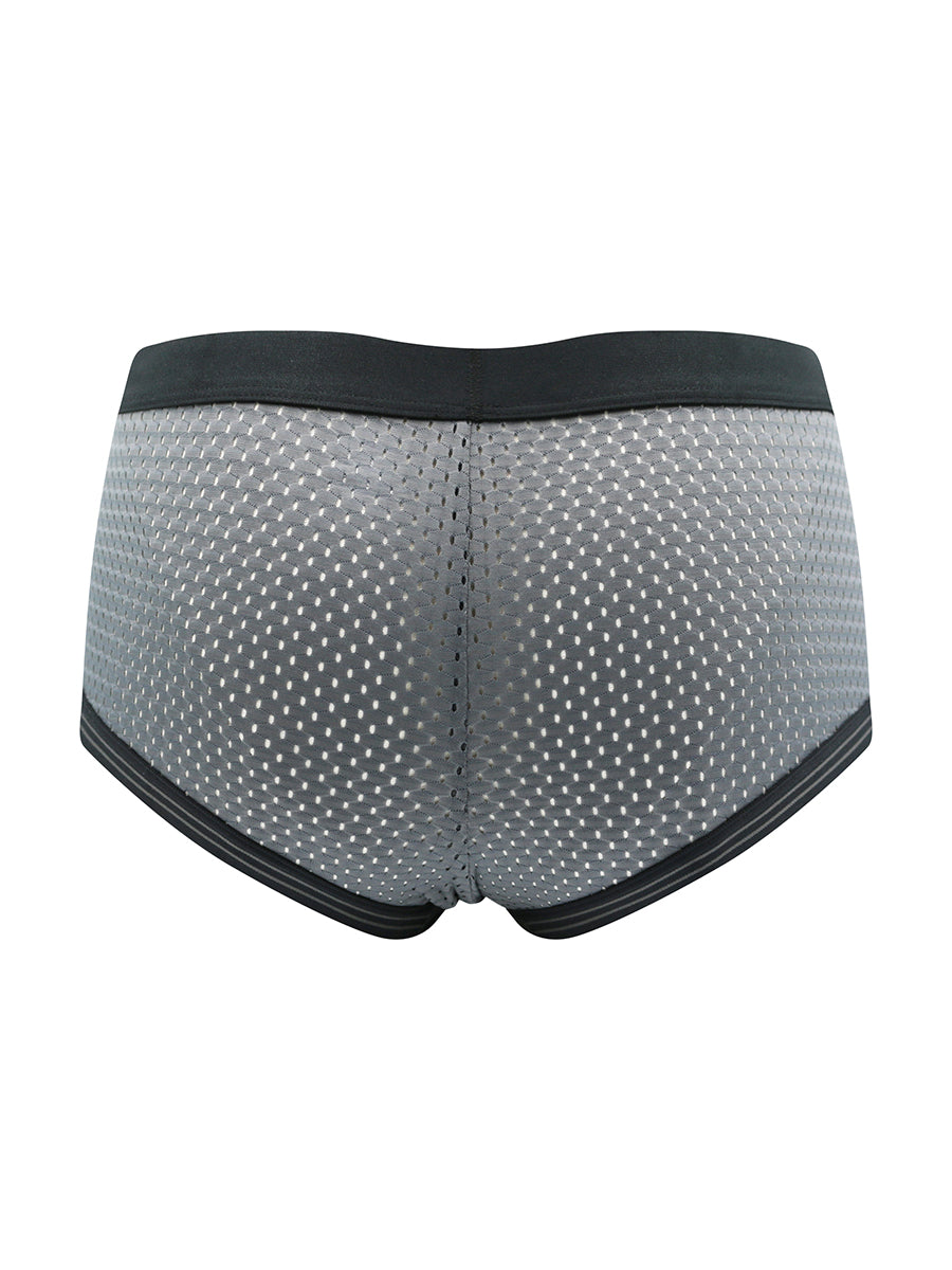Body Aware Varsity 85 Sport Trunk in grey – men's athletic mesh trunk underwear