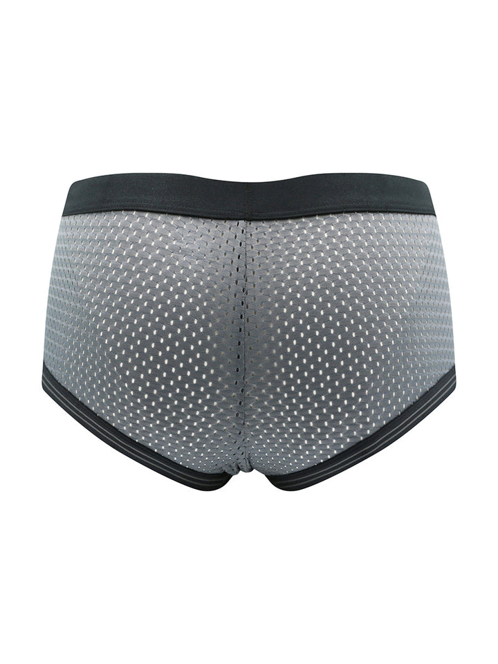 Body Aware Varsity 85 Sport Trunk in grey – men's athletic mesh trunk underwear