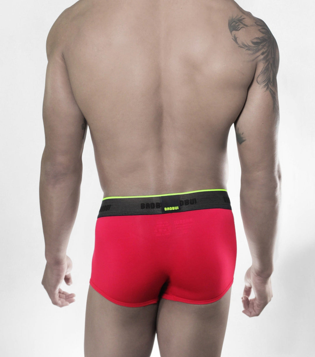 BADBUI Micro Modal Low Rise Trunk in fire red – men's micro modal low-rise trunk underwear