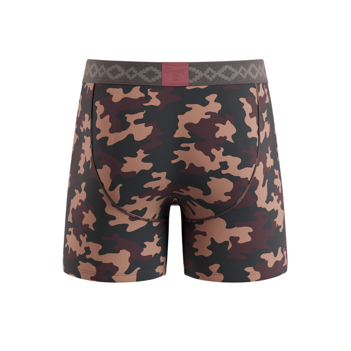 Shinesty x La Matera The Camo Corbina camouflage Ball Hammock underwear with fly – men's camo boxer brief