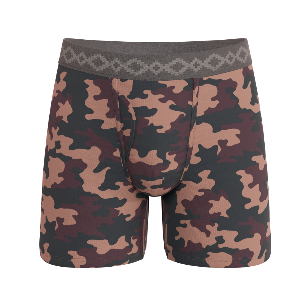 Shinesty x La Matera The Camo Corbina camouflage Ball Hammock underwear with fly – men's camo boxer brief