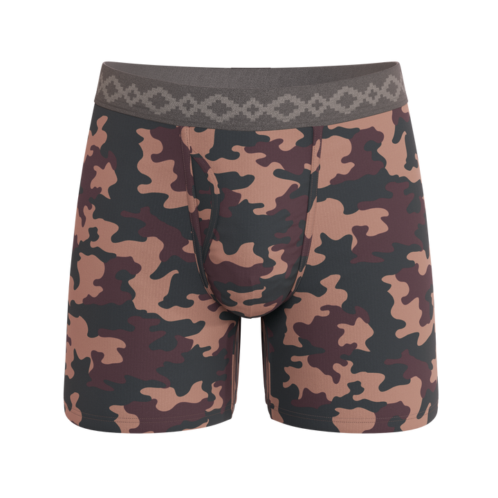 Shinesty x La Matera The Camo Corbina camouflage Ball Hammock underwear with fly – men's camo boxer brief