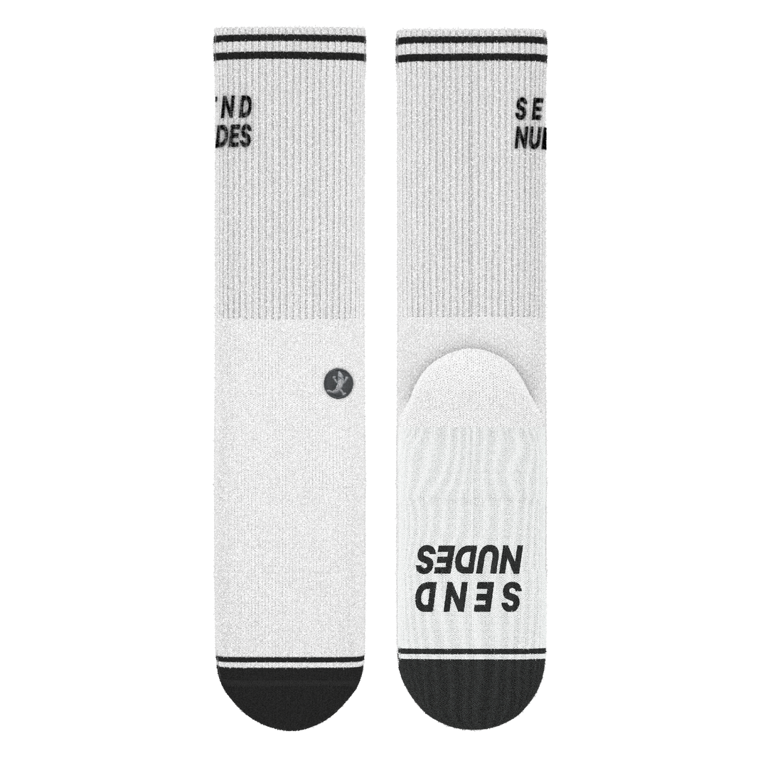 The Late Night Text | Send Nudes Heel Hammock™ Crew Socks