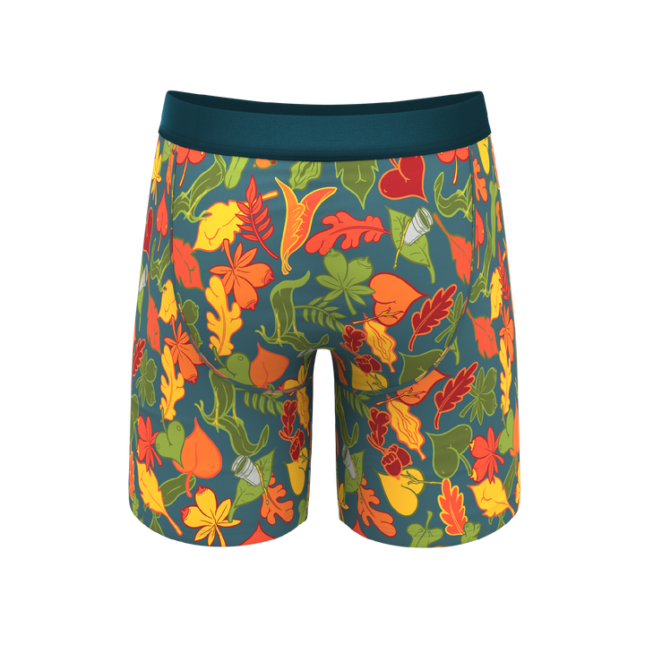 Shinesty "The Leaf Peeps" Naughty Leaves Long Leg Ball Hammock® Pouch Underwear with Fly